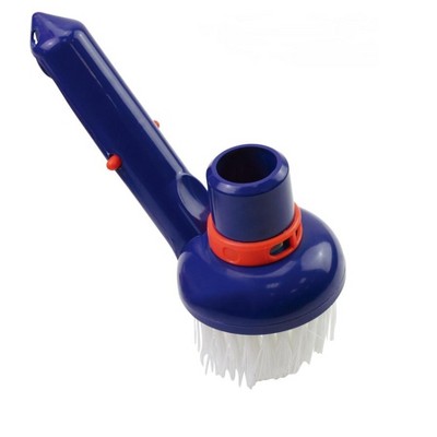 Pool Central Corner Swimming Pool Vacuum Brush Head with Adjustable Vacuum Ring 8.5" - Blue/White