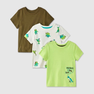 Toddler Boys' 3PK Dino T-Shirt - Cat & Jack™ Green