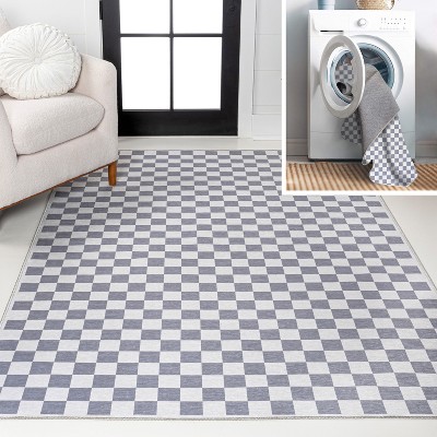 JONATHAN Y Ainsley Modern Cottage Checkerboard Washable Area Rug