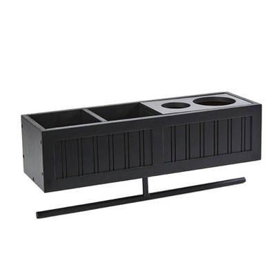 The Lakeside Collection Bathroom Shelf - Wall Shelf with Towel Bar