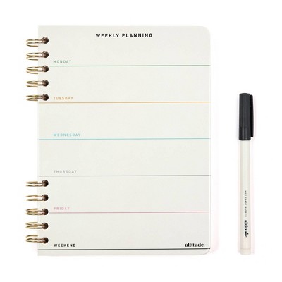 Altitude 160pg Ruled Journal 6"x8" With Erasable Cover And Wet Erase Marker