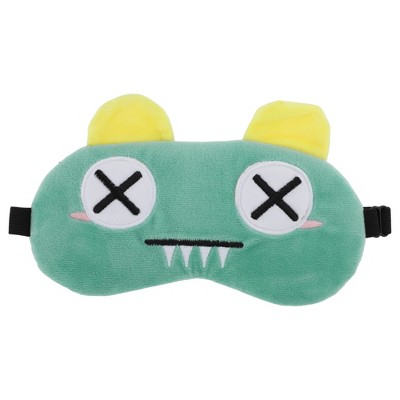 Unique Bargains Soft Cartoon Sleep Mask X Eyes Green 1 Pc
