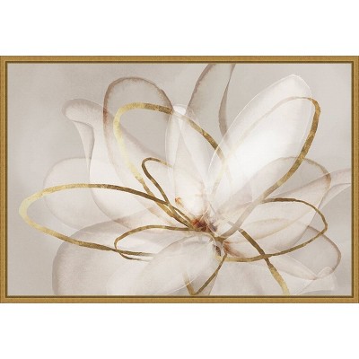 23" x 16" Transparent Beauty III by Eva Watts Framed Canvas Wall Art - Amanti Art: Modern Lithograph, Vertical Layout, Sawtooth Mount