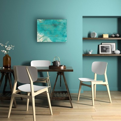 Trademark Fine Art Joyce Combs Turquoise Moment I Wood Slat Art