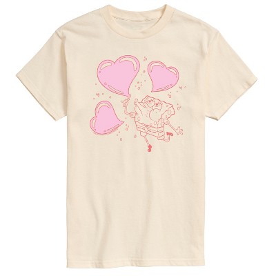 Men's - Spongebob Squarepants - Heart Bubbles Short Sleeve Graphic T-Shirt