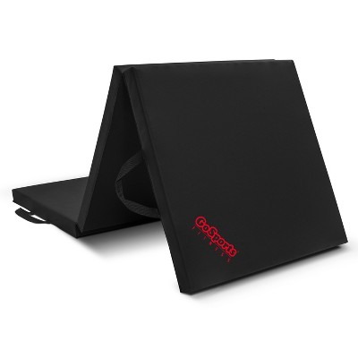 GoSports 2 inch Thick 6 ft x 2 ft Tri-Fold Exercise Fitness Mat - Great For Workouts, Yoga, Stretching
