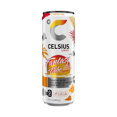 CELSIUS Sparkling Fantasy Vibe Functional Energy Drink - 12 fl oz Single Can