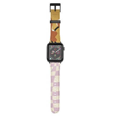 Miho Checkered retro flower pot 38mm/40mm Black Apple Watch Band - Society6