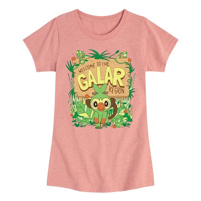 Girls' - Pokémon - Grookey Galar Fitted Short Sleeve Graphic T-Shirt