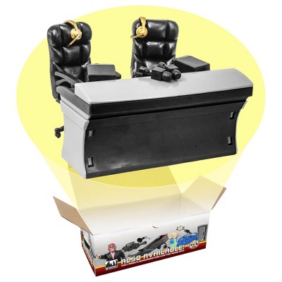 ULTIMATE Black Commentator Table Playset for WWE & AEW Wrestling Action Figures