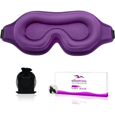 Albatross Health Sleep Eye Mask for Men and Women, Ideal for Lash Extensions, Travel Blackout Night Blindfold with Adjustable Strap