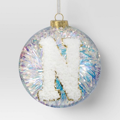 Christmas Monogram Plastic Tinsel Ball N - Wondershop™
