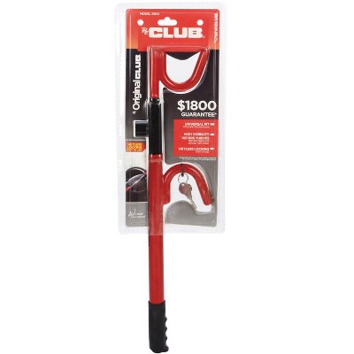 The Club Red Steering Wheel Lock For Fit Most Vehicles 1 pk