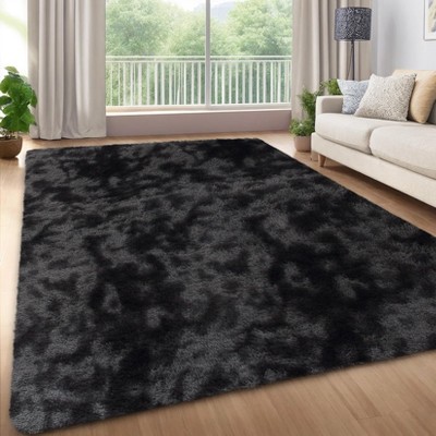 Fluffy Bedroom Area Rug Washable Soft Shag Large Living Room Rug with Non-Slip Backing Plush Fuzzy Nersery Modern Solid Color Throw Carpet