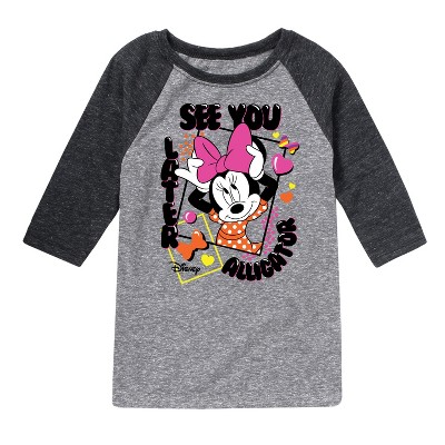 Boys' - Disney - Minnie Later Alligator Raglan Graphic T-Shirt