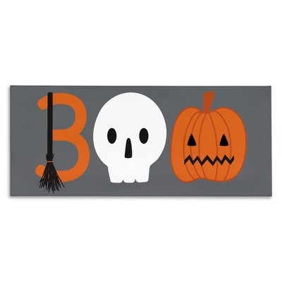 Stupell Industries Boo Halloween Fun Typography Canvas Art