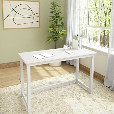 Plank+Beam Solid Wood Writing Desk, Simple Desk for Bedroom, Home Office Study Desk, 47.25"