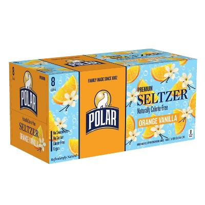 Polar Orange Vanilla Seltzer Water - 8pk/12 fl oz Cans