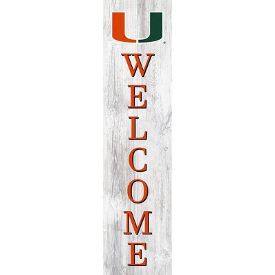 NCAA Miami Hurricanes 48" Welcome Leaner