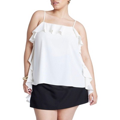 ELOQUII Flounced Neckline Cami
