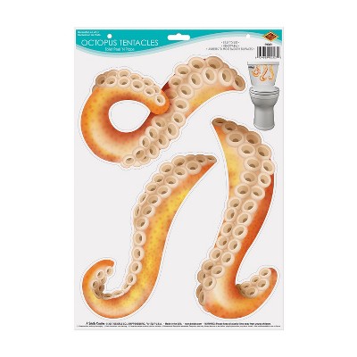 Beistle Octopus Tentacles Toilet Tank PNP, 12" x 17" Sh, (6/Pkg) Multicolored