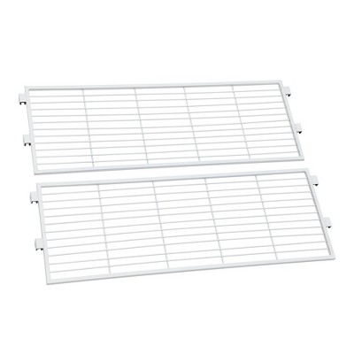 0.75" Set of 2 Extra Storage Shelf Deluxe Metal Extensions - Breighton Home