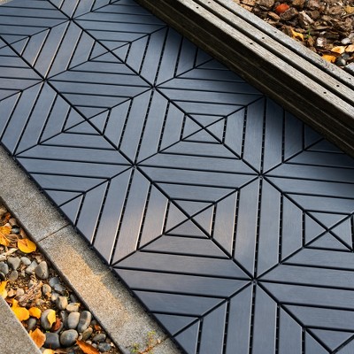 KTMBDW Interlocking Deck Tiles, 44 Pack 12"x12" Waterproof Outdoor Flooring All Weather Use, Floor Tiles for Poolside Balcony Backyard