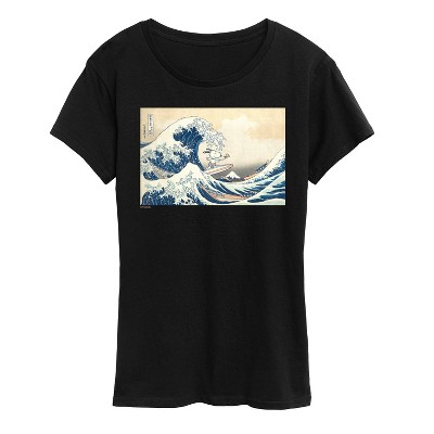 Women's - Peanuts - Snoopy Great Wave Short Sleeve Graphic T-Shirt