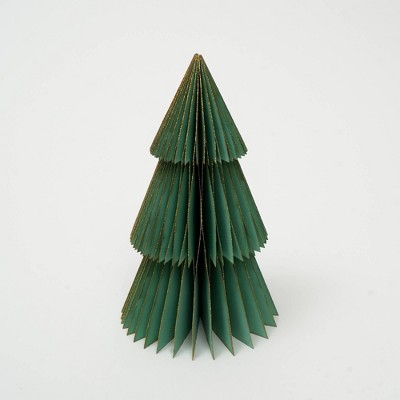 TopComfy Decorative Object Handmade Green Paper Tree Eco-Friendly Holiday Decor for Cozy Spaces, Green, 6.5"*6.5"*11"
