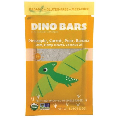 Dino Bars | Pineapple Carrot Bar | Organic Mess-Free Kids Fruit Bars