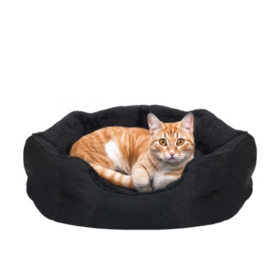 PureWags Small Dog Bed, Round Cat Bed Washable for Indoor Cats, Non-Slip Base and Removable Cushion, Pet Bed for Puppy and Kitten