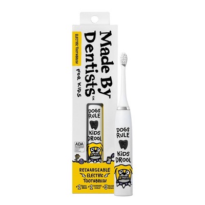 Made by Dentists Kids' Rechargeable Electric Toothbrush with 2 Replacement Toothbrush Heads and Charger - Bulldog