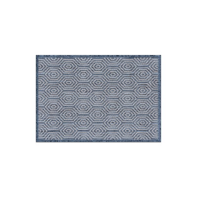 World Rug Gallery Modern Geometric Textured Flat Weave Indoor/Outdoor Area Rug:  Quick Dry,  UV Resistant