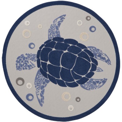 Nourison Aloha Turtle Coastal Outdoor Area Rug
