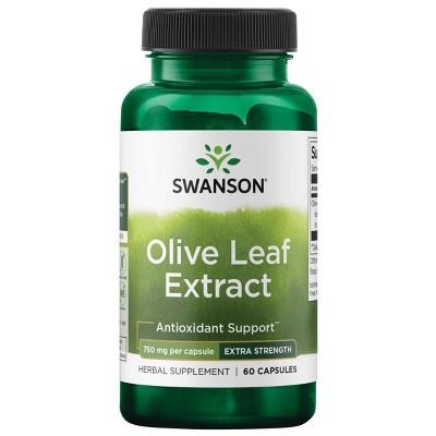 Swanson Herbal Supplements Extra Strength Olive Leaf Extract 750 mg Capsule 60ct