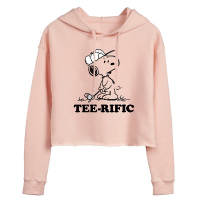 Women's - Peanuts - Teerific Snoopy Cropped Graphic Hoodie