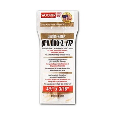 Wooster 4.5" Jumbo-Koter Pro/Doo-Z FTP 3/16" Nap 2-Pack, RR373-4.5