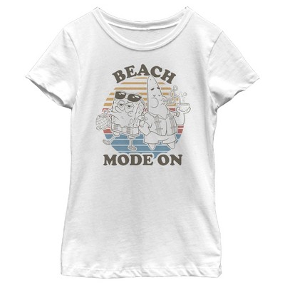 Girl's SpongeBob SquarePants Beach Mode On T-Shirt