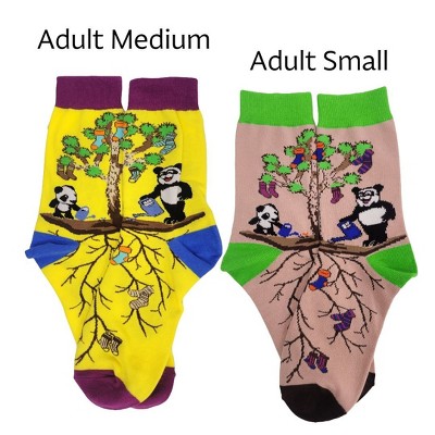 Pandas Watering the Sock Joshua Tree from the Sock Panda (Women's or Tween Sizes)
