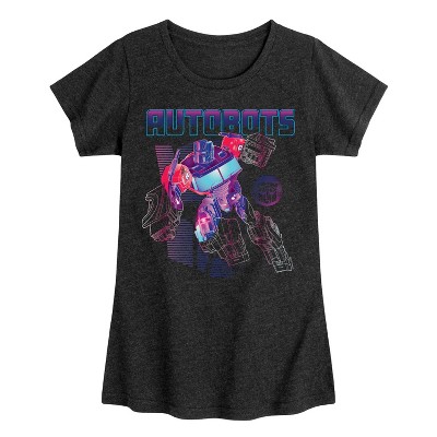 Girls' - Transformers - Autobots Grid Fitted Short Sleeve Graphic T-Shirt