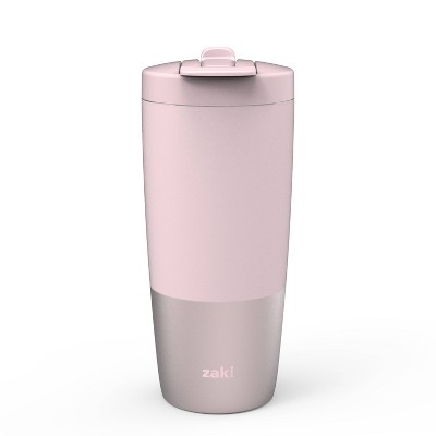 Zak Designs 30oz Stainless Steel Insulated Travel Tumbler with 2-in-1 Lid for Hot & Cold - Pink