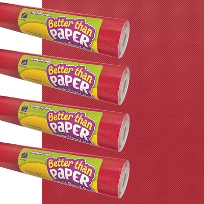 Teacher Created Resources Better Than Paper® Bulletin Board Roll, 4' x 12', Cranberry Red, 4-Pack