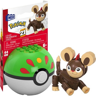 MEGA Pokemon Litleo Building Toy Kit Poseable Action Figure 44pc