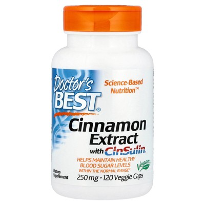 Doctor's Best Cinnamon Extract , 120 Veggie Caps (250 mg per Capsule)
