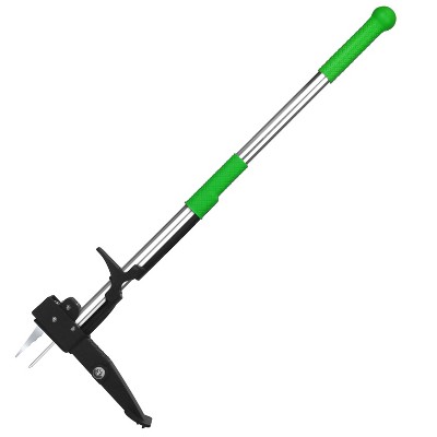 LakeForest"38.97" Aluminum Stand-Up Weed Puller with 4 Claws for Easy Lawn & Garden Weeding Without Bending"Green