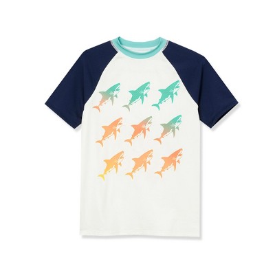 Lands' End Kids Short Sleeve UPF 50 Sun Protection Rash Guard
