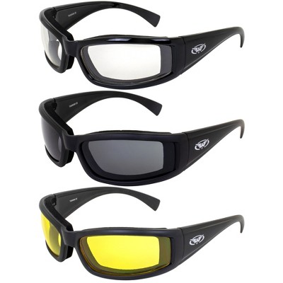 3 Pairs of Global Vision Eyewear Stray Cat Safety Motorcycle Glasses