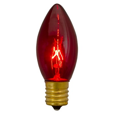 Northlight Pack of 4 Red C9 Transparent Christmas Replacement Bulbs