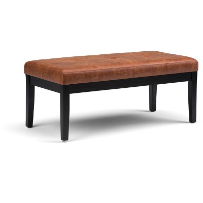NicBex Rectangular Storage Ottoman Upholstered Foot Stool with Safety Hinge and Large Interior Storage for Family Room, Living Room