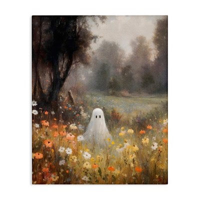 Stupell Industries Ghost in Peaceful Flower Meadow Canvas Art